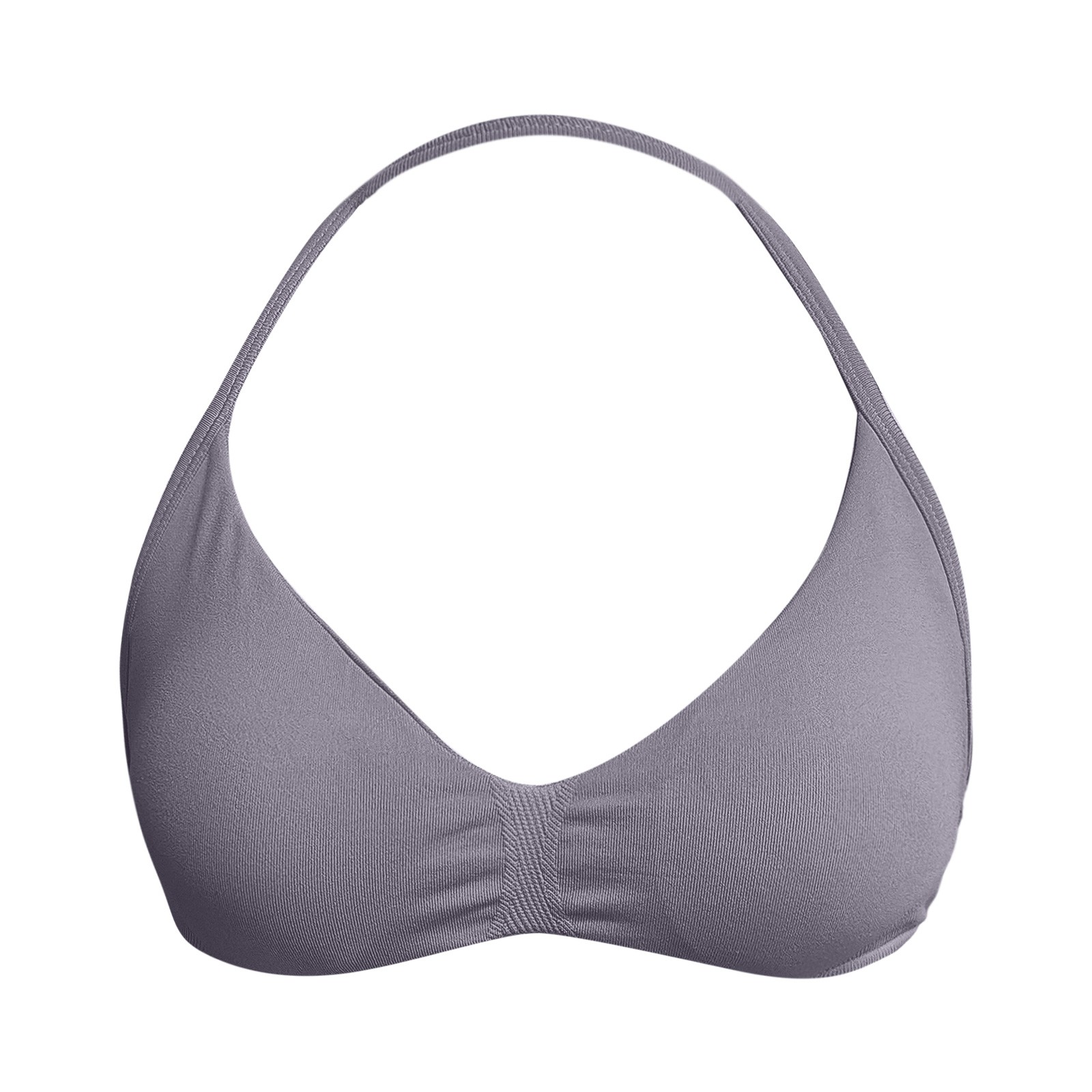 thumbnail image 5 of Sujetador deportivo sin espalda con tirantes para mujer - Copas acolchadas extraíbles, nailon-spandex - Sujetador de yoga y gimnasio con fruncido delantero - Tallas XS-XL, 5 of 5